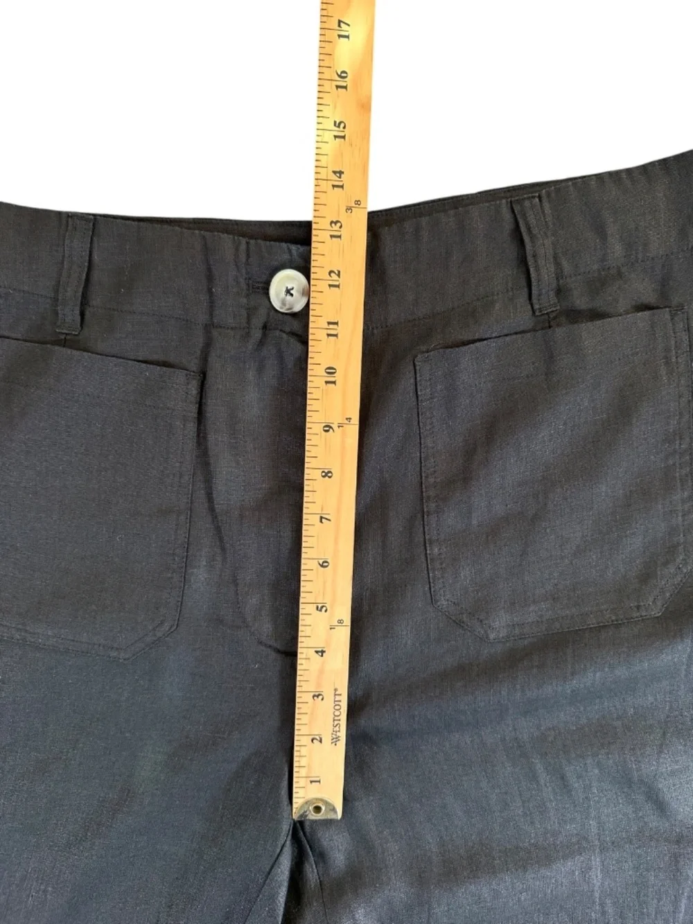 Quince  European Linen Patch Pocket Wide Leg Pants Trousers Size 16 EuroSummer